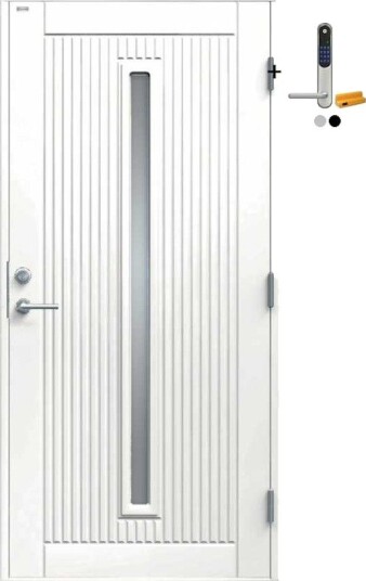Ytterdør Diplomat Athena Klart Glass med Yale Doorman Classic Home