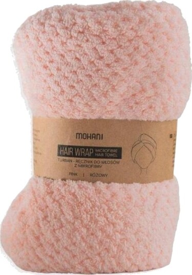 Mohani Hår Wrap Turban Håndkle I Mikrofiber Rosa Mohani Hår Wrap Turban Håndkle I Mikrofiber Rosa