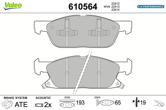 Bremseklosser VALEO 610564