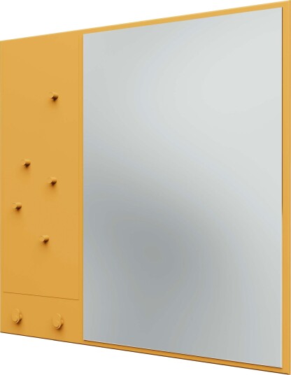 Memo Wall Mirror With Notice Board Acacia