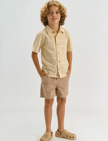 The New Tntruman S_S Shirt - Cream - 134/140 The New Tntruman S_S Shirt - Cream - 134/140
