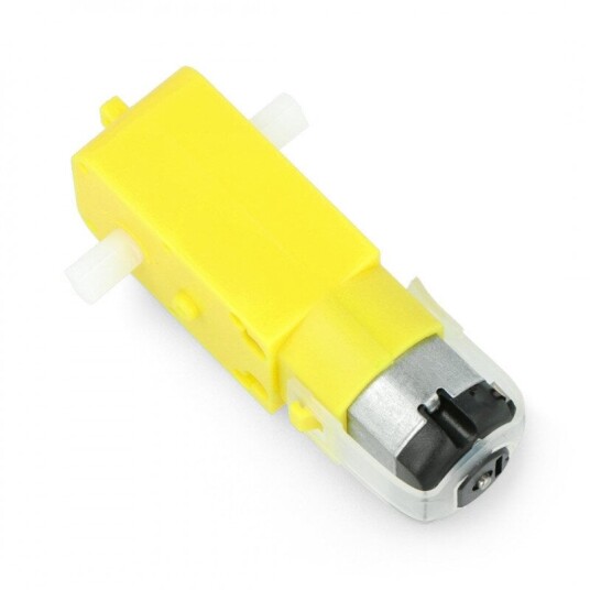 DC motor med 1:48 girkasse og dobbelsidig aksel 3 6V