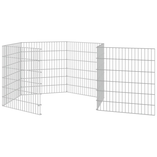 Vidaxl Kaninbur Med 6 Paneler 54X60 cm Galvanisert Jern Vidaxl Kaninbur Med 6 Paneler 54X60 cm Galvanisert Jern