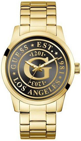 Guess Herreklokke GW0888G2 Collegiate Sort/Gulltonet stål Ø44 mm Guess Herreklokke GW0888G2 Collegiate Sort/Gulltonet stål Ø44 mm