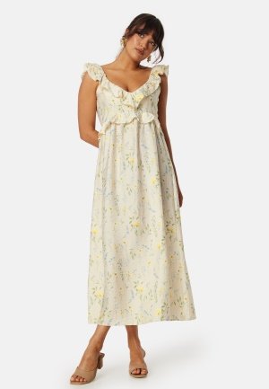 VERO MODA Vmjosie SL ankle dress Beige/Brown XS