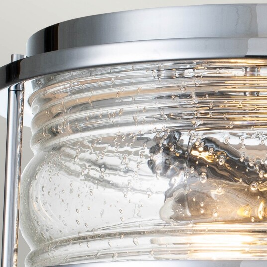 Ashland Bay taklampe, krom, Ø 30,5 cm, IP44 – KICHLER - Bad - Metall - Rund