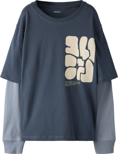 Name It Nkmnasim Ls Nreg Top Box Blue 158 164
