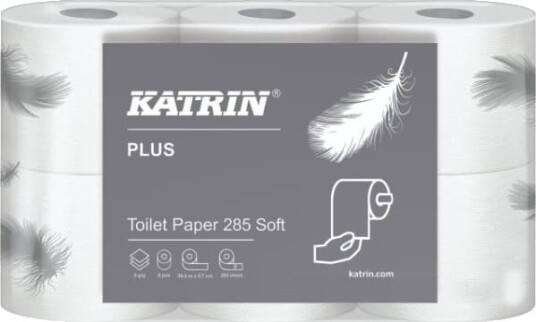 Toiletpapir Katrin Plus 285 hvid 35m 38411 3 lag 42 ruller pr. karton Toiletpapir Katrin Plus 285 hvid 35m 38411 3 lag 42 ruller pr. karton