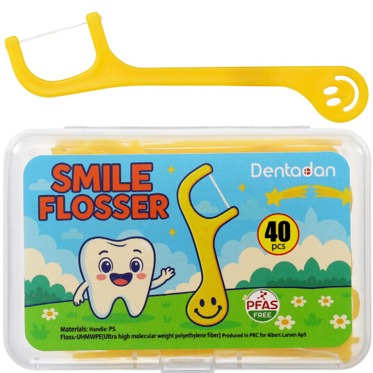 Tandtråds-bøjler til børn DENTADAN Smiley 40 stk Tandtråds-bøjler til børn DENTADAN Smiley 40 stk
