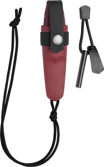 Mora Eldris Neck Knife Kit Friluftskniv med Tennstål Rød Mora Eldris Neck Knife Kit Friluftskniv med Tennstål Rød