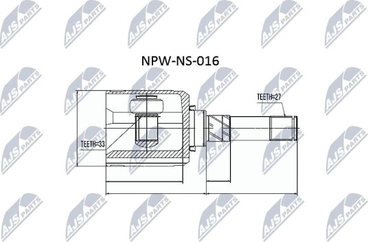 Nty Drivknute drivaksel NTY NPW NS 016