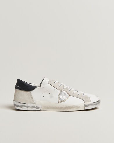 Philippe Model Prsx Low Top Leather Sneakers White/Silver
