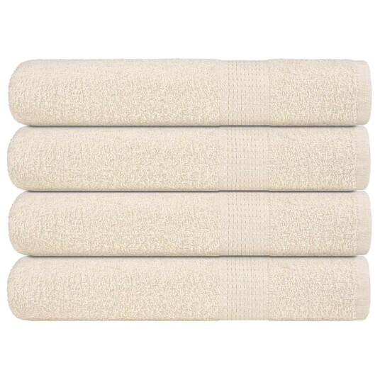Badstuhåndklær FROGN 4 stk kremhvit 80x200 cm 360 gsm Badstuhåndklær FROGN 4 stk kremhvit 80x200 cm 360 gsm
