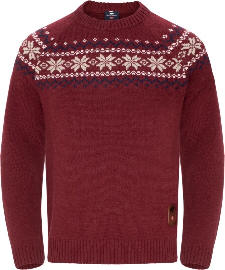 Gridarmor Men"s Snøkrystall Round Neck Ullgenser Tawny Port 3XL Gridarmor Men"s Snøkrystall Round Neck Ullgenser Tawny Port 3XL