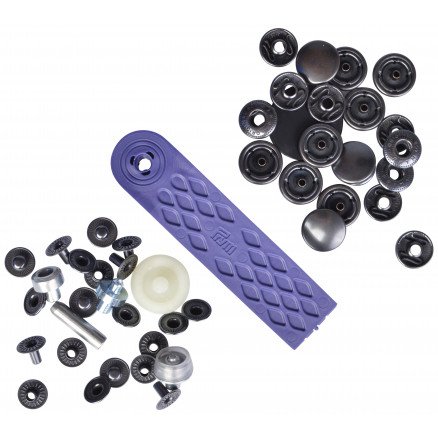 Prym Anorak Trykknapper Sort Oxyd 15mm 10 stk