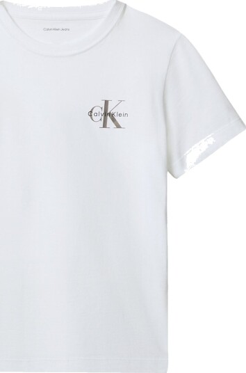 Calvin Klein T skjorte Monolog Bright White Calvin Klein 10 år 140 T skjorte Hvit