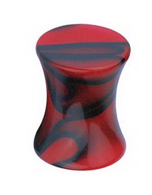 Smoked Stone Rød Akryl Plugg 5 mm