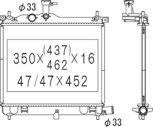DIEDERICHS DCM3723 Radiator motorkjøling DIEDERICHS DCM3723 Radiator motorkjøling