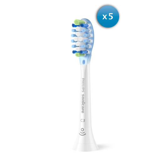Philips Sonicare C3 Premium Plack Defence børstehoder 4+1 hvit Philips Sonicare C3 Premium Plack Defence børstehoder 4+1 hvit