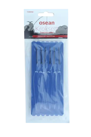Osean Sorte kroker   Kroksett   5 stk   5/0