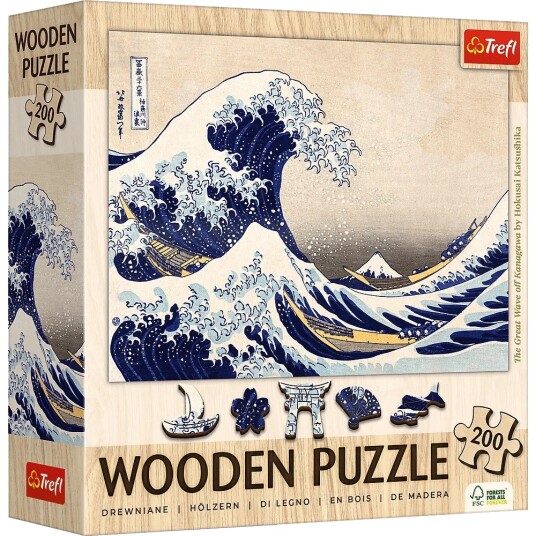 Trefl Trepuslespill 200 Brikker Hokusai: Den store b??lgen ved Kanagawa Trefl Trepuslespill 200 Brikker Hokusai: Den store b??lgen ved Kanagawa