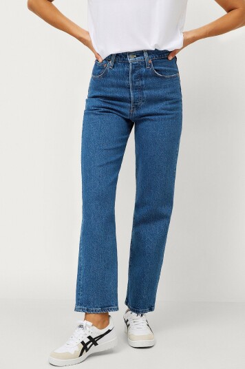 Levi's Jeans Ribcage Straight Ankle Tango Blå Levi's Jeans Ribcage Straight Ankle Tango Blå
