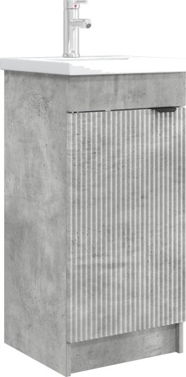 Badmøbel med vask Betonggrå 42 x 40 x 84,5 cm Konstruert tre Badmøbel med vask Betonggrå 42 x 40 x 84,5 cm Konstruert tre