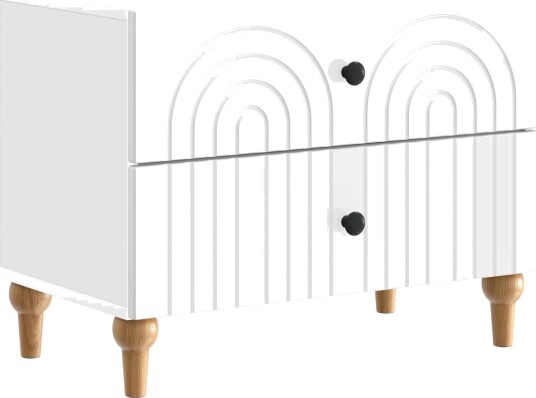  Nattbordskap Høgglans hvit 62 x 34,5 x 48 cm Konstruert tre