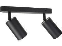 Maclean vegg- og taklampe, spot, bevegelig, aluminium, 2xGU10, 55x100 mm, svart matt, MCE452 B