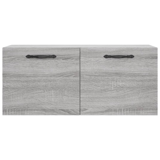 vidaXL Veggskap grå sonoma 80x36,5x35 cm konstruert tre