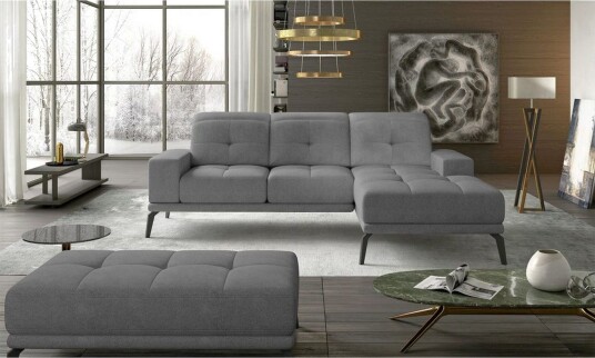 Hjørnesofa Eltap Torrense 265x175x98 cm Soro 93 Grå Høyre