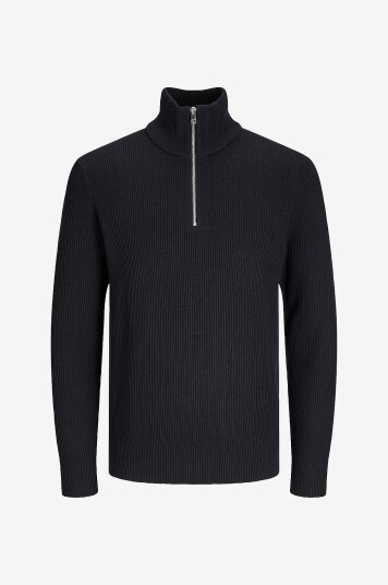 Jack & Jones Genser jjePerfect Knit Half Zip SN Svart
