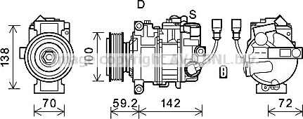 AC kompressor AVA Clever Choice VNAK385 AC kompressor AVA Clever Choice VNAK385