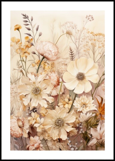 Warm Floral Garden Plakat / 21x30
