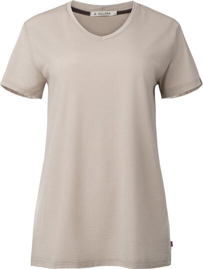 Aclima Women"s LightWool 180 Loose Fit Tee Simply Taupe XS
