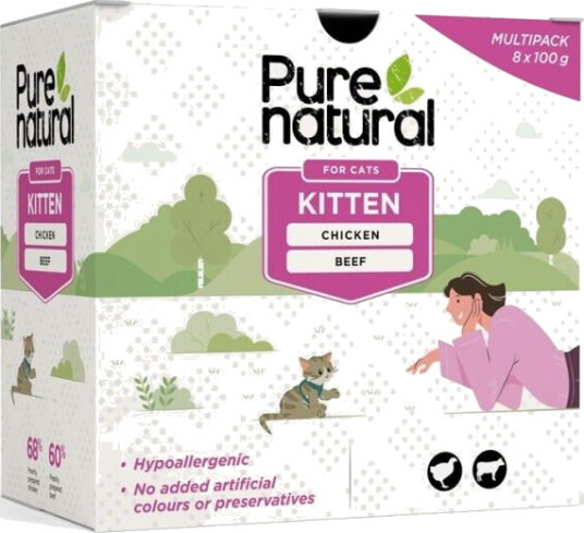 Purenatural Kitten Våtfôr Multipack 8X100G