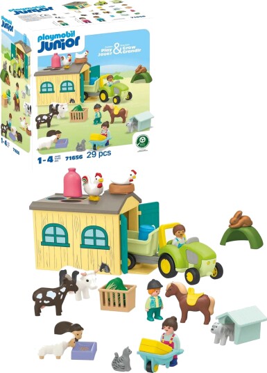 Playmobil Junior Gårdseventyr med Traktor og Dyrevenner - 71656 Byggeleker