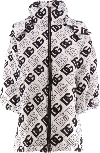 Dolce & Gabbana Polstret Jakke   Logo   Hvit m. Svart   Dolce & Gabbana   10 år (140)   Dunjakke