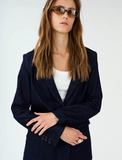 Pieszak Pd-Jennifer Blazer Wash Blue Dawn R - Navy - 36