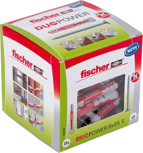 Fischer DuoPower Plugg 8x65mm 25 Stk