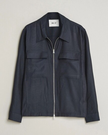 NN07 Alban Linen/Viscose Overshirt Deep Navy NN07 Alban Linen/Viscose Overshirt Deep Navy