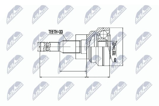 Nty Drivknute drivaksel NTY NPZ PL 010