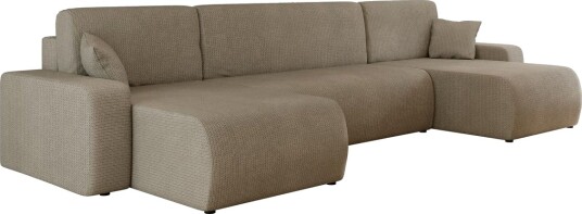 Barile Sovesofa med Dobbel Sjeselong 4 seter i Plysj Brun