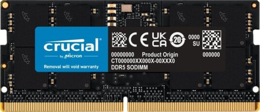 Crucial DDR5 SO-DIMM 16GB 5600MHz CT16G56C46S5T Crucial DDR5 SO-DIMM 16GB 5600MHz CT16G56C46S5T