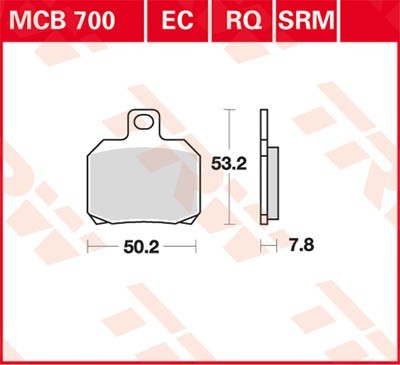 Bremseklosser TRW MCB700EC Bremseklosser TRW MCB700EC