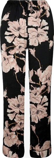 Hunkemöller Pyjamasunderdel Pant Satin Flower Svart