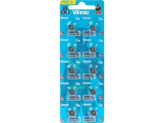 Vinnic AG1/LR60 alkaliske batterier 10 stk