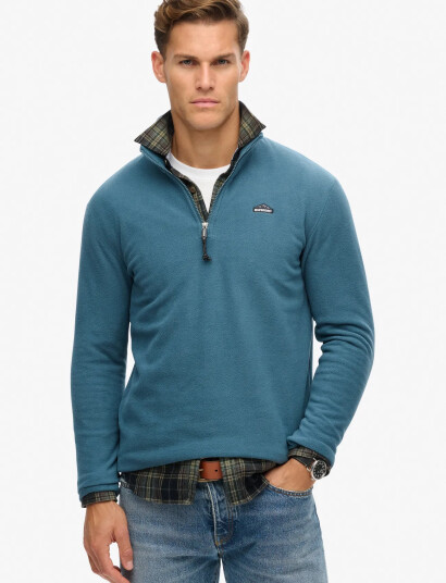 Superdry Polar Fleece Half Zip Blue XXL