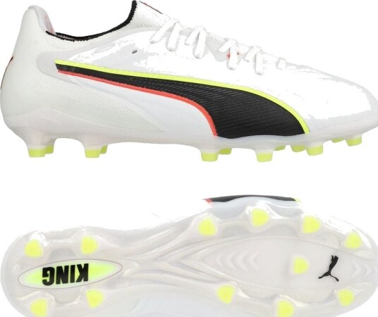 PUMA King 20 Ultimate FG/AG Unleashed PUMA White/rød/Gul Kvinner størrelse 37