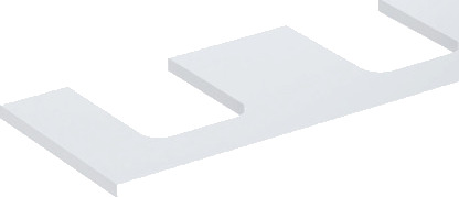 GEBERIT ONE bordplate 1200x470x30mm 2 delt for kum høykomprimert
